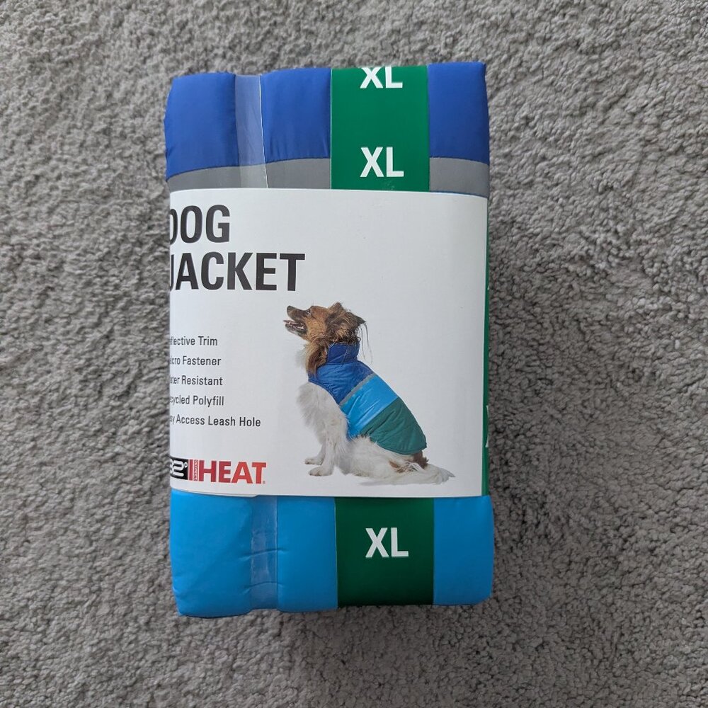 NWT 32 Degrees Heat/Water Resistant & Reflective Dog Jacket, L & XL